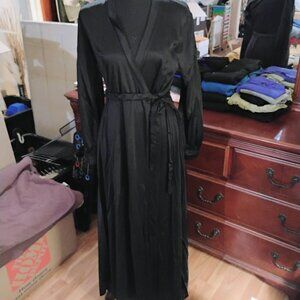 Sheer Black Long Sleeve Robe
